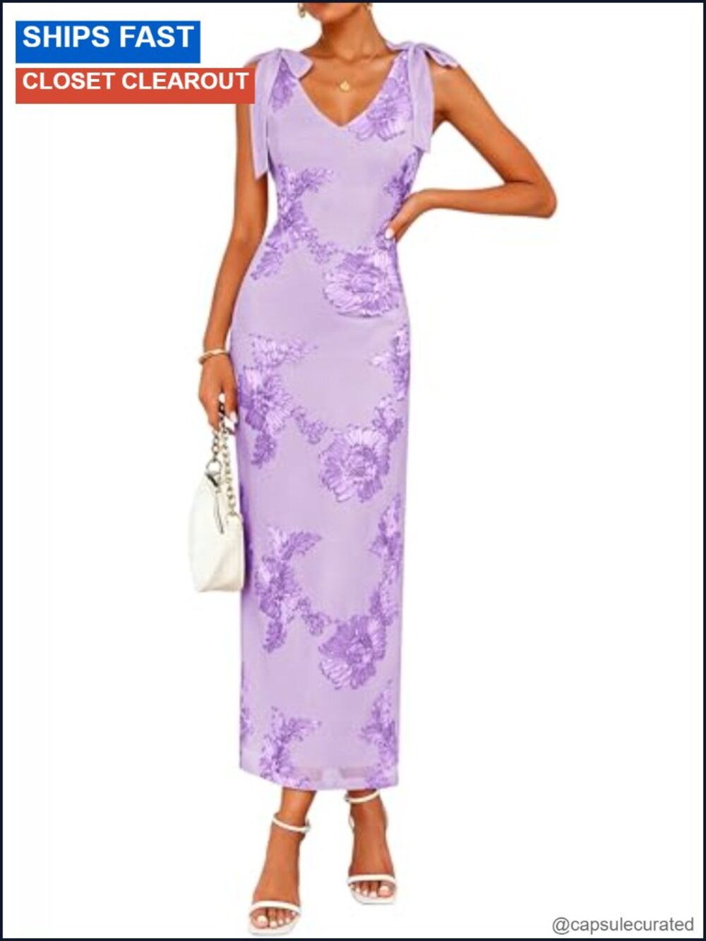 Lazysmile Womens Floral Embroidered Maxi Cocktail Wedding Guest Dress